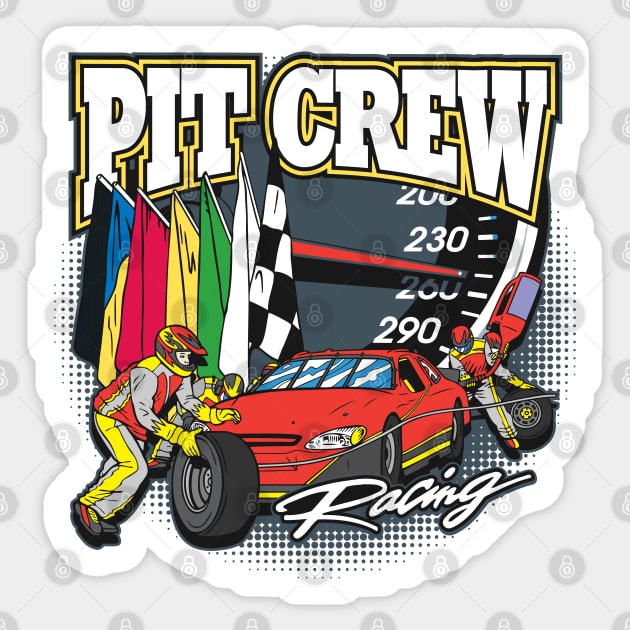 Pit Crew Racing Stock Car Race Sticker by RadStar